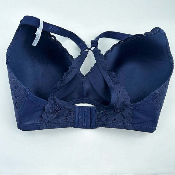 Aerie Real Happy Convertible Wireless Lightly Lined Bra in Navy Blue Floral NWOT - Picture 2 of 5